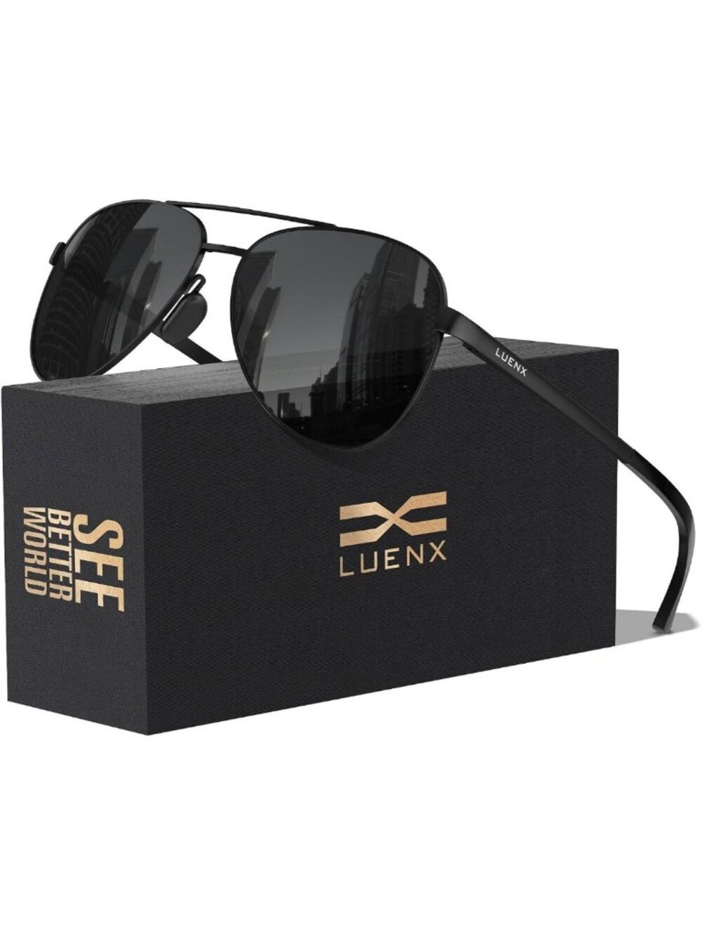 Classic Polarized Aviator Sunglasses for Men & Women - UV400 Protection, Stylish